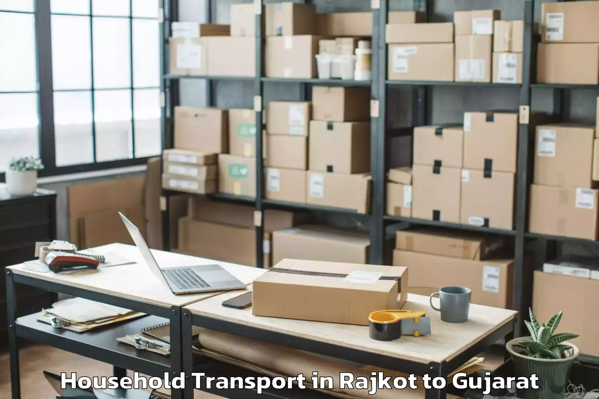 Affordable Rajkot to Koyali Household Transport